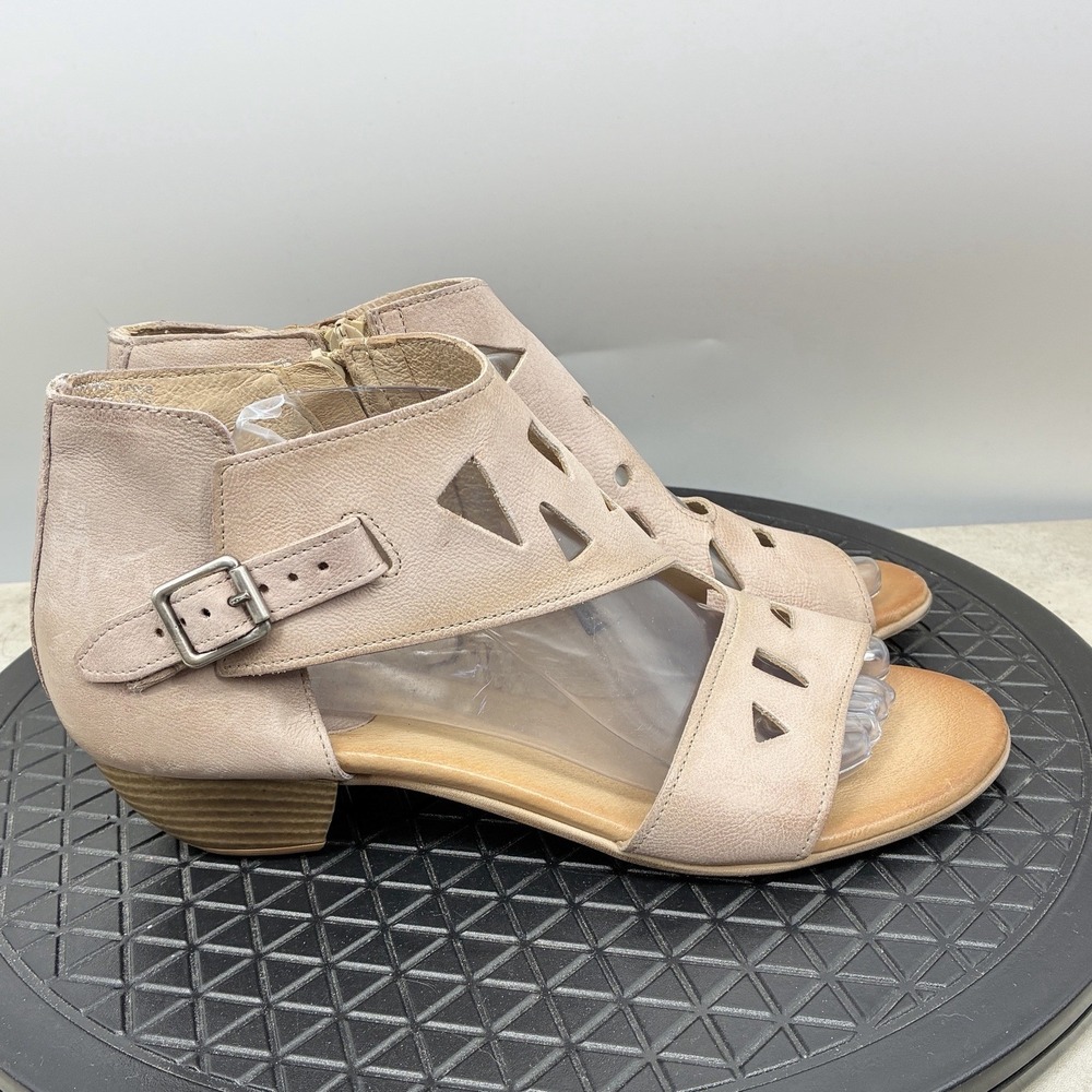 Miz Mooz Current Sandals Women 42 Size 10.5 11 Shoes Brown Leather Low Heels